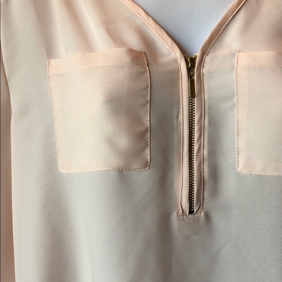 Francescas Miami Blush Mar Light Pink Boss Lady Work Blouse - Picture 4 of 8